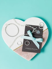 Simply Silver Silver Tone 925 Heart Row Bracelet - Image 4 of 6