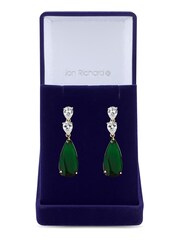 Jon Richard Gold Tone Cubic Zirconia Pear Drop Earrings - Image 2 of 4