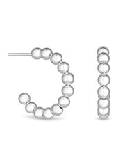 Simply Silver Sterling Silver 925 Polished Orb Hoop Earrings - Image 2 of 3