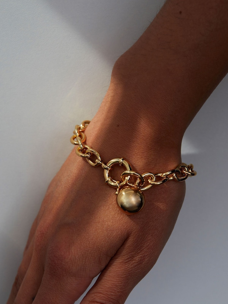 Jon Richard Gold Tone Polished Ball Bracelet - Image 4 of 4
