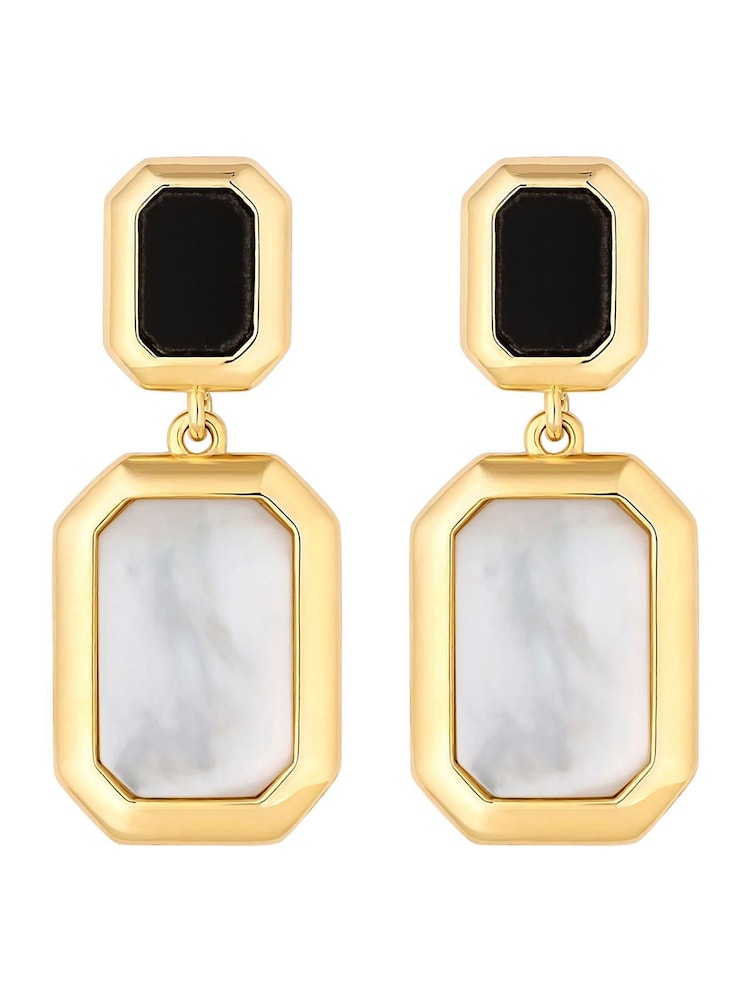 Jon Richard Gold Tone Drop Earrings - Image 2 of 3