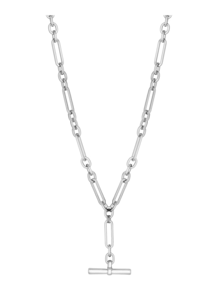 Jon Richard Silver Tone Polished T Bar Necklace - Image 1 of 4