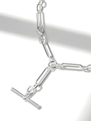 Jon Richard Silver Tone Polished T Bar Necklace - Image 3 of 4