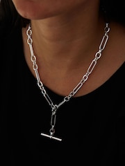 Jon Richard Silver Tone Polished T Bar Necklace - Image 4 of 4