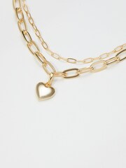 Jon Richard Gold Tone Polished Heart Bracelet - Image 2 of 3