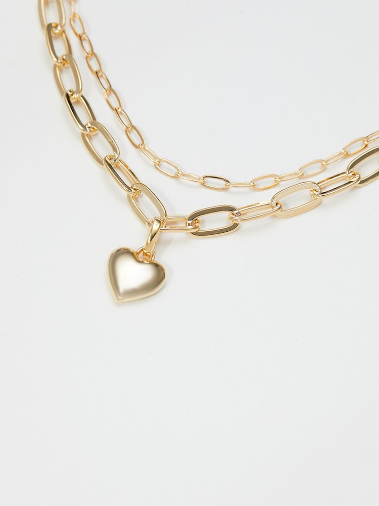 Jon Richard Gold Tone Polished Heart Bracelet - Image 2 of 3