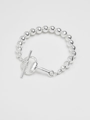 Jon Richard Silver Tone Polished Ball Snaffle Bracelet - Image 1 of 4