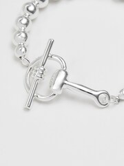Jon Richard Silver Tone Polished Ball Snaffle Bracelet - Image 2 of 4