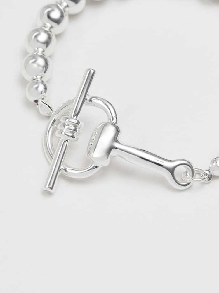 Jon Richard Silver Tone Polished Ball Snaffle Bracelet - Image 2 of 4