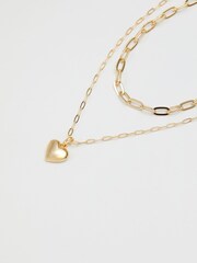 Jon Richard Gold Tone Polished Layered Heart Necklace - Image 2 of 4