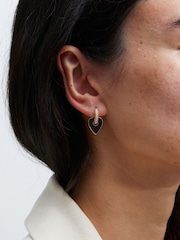 Jon Richard Gold Tone Cubic Zirconia And Enamel Heart Earrings - Image 3 of 3