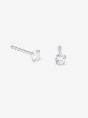 Simply Silver Sterling Silver Tone 925 Cubic Zirconia Small Stud Earrings - Image 2 of 2