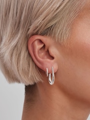 Simply Silver Silver Tone Mini Hoops - Image 4 of 5