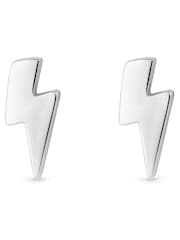 Simply Silver Silver Tone Polished Lightening Bolt Stud Earrings - Image 1 of 2
