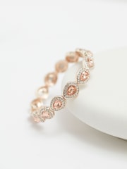Jon Richard Pink Plated Stretch Bracelet - Image 2 of 3