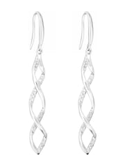 Simply Silver Sterling Silver Tone 925 Cubic Zirconia Wrapped In Love Drop Earrings - Image 1 of 2
