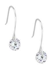 Simply Silver Sterling Silver 925 Cubic Zirconia Tension Drop Earrings - Image 1 of 4