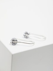Simply Silver Sterling Silver 925 Cubic Zirconia Tension Drop Earrings - Image 3 of 4