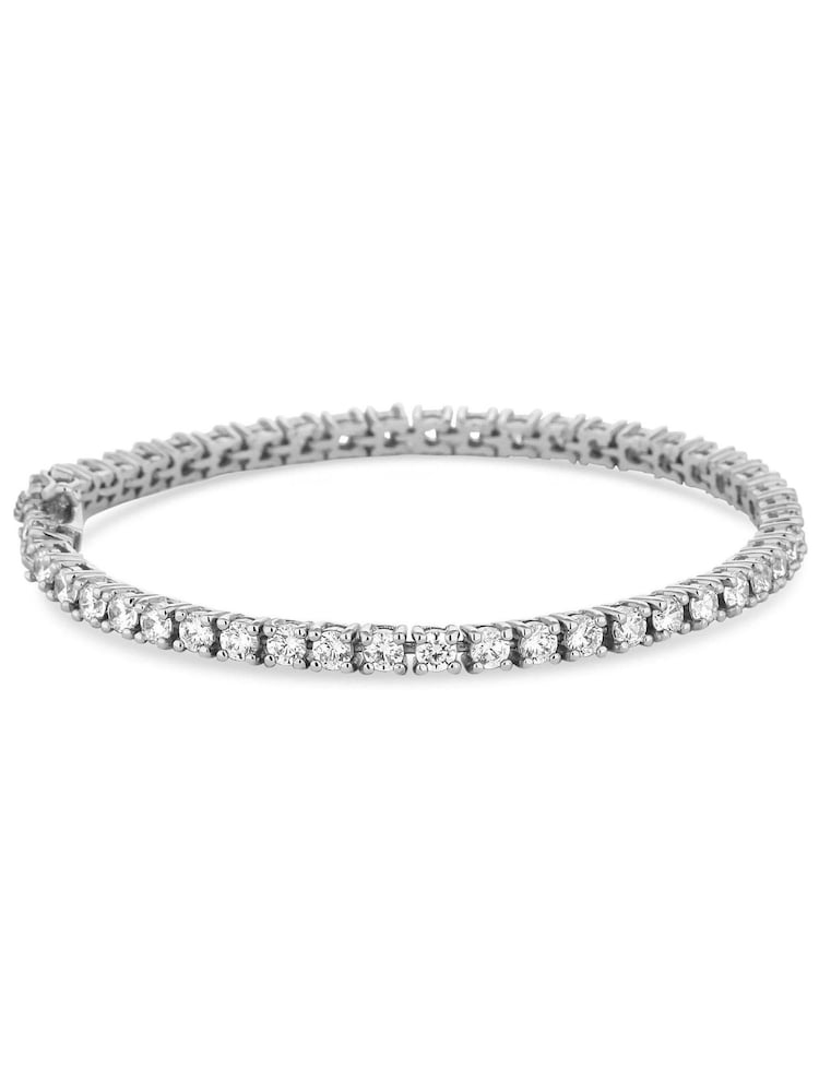 Simply Silver Sterling Silver Tone 925 Cubic Zirconia Tennis Bracelet - Image 1 of 3