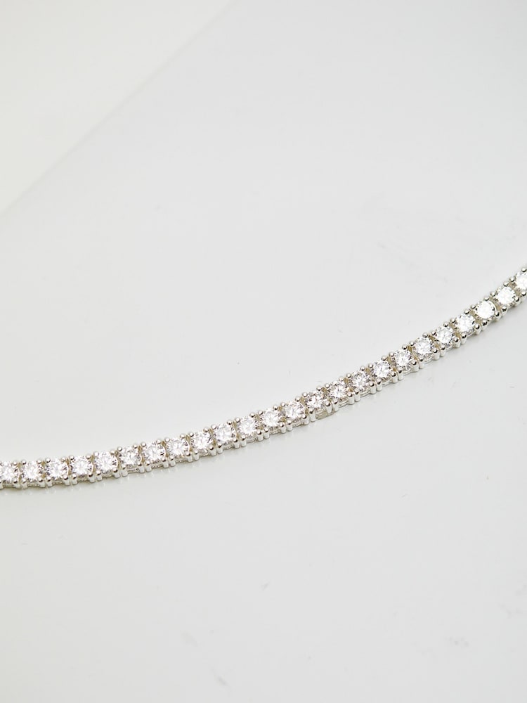 Simply Silver Sterling Silver Tone 925 Cubic Zirconia Tennis Bracelet - Image 3 of 3