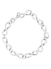 Simply Silver Silver Tone 925 Infinity Link Bracelet - Image 1 of 2