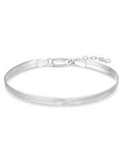 Simply Silver Sterling Silver Tone 925 Flat Snake Bracelet - Image 3 of 4