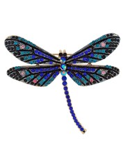 Jon Richard Blue Crystal Blue Pave Dragonfly Brooch - Gift Boxed - Image 2 of 2