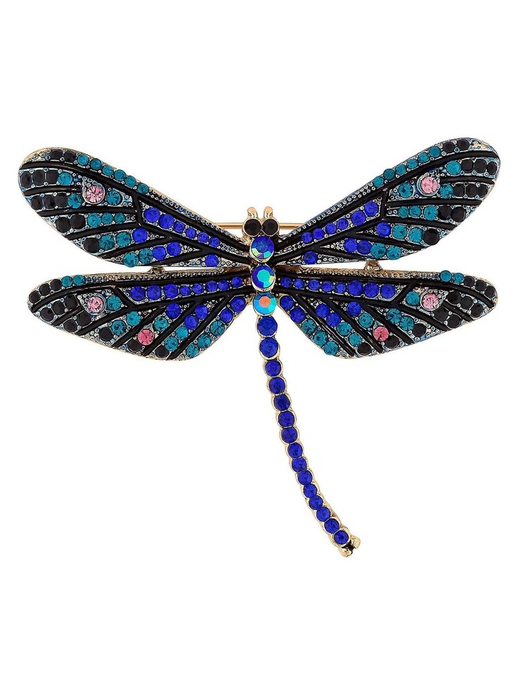 Jon Richard Blue Crystal Blue Pave Dragonfly Brooch - Gift Boxed - Image 2 of 2