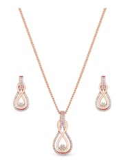 Jon Richard Rose Gold Plated Cubic Zirconia Set - Gift Boxed - Image 2 of 2