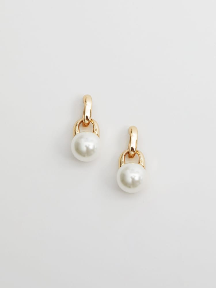 Jon Richard Gold Tone Pearl Drop Mini Earrings - Image 1 of 2