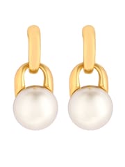 Jon Richard Gold Tone Pearl Drop Mini Earrings - Image 2 of 2