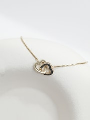 Jon Richard Gold Tone Interlink Heart Toggle Bracelet - Image 3 of 3