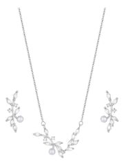 Jon Richard Silver Tone Pearl and Cubic Zirconia Crystal Gift Boxed Vine Set - Image 3 of 3