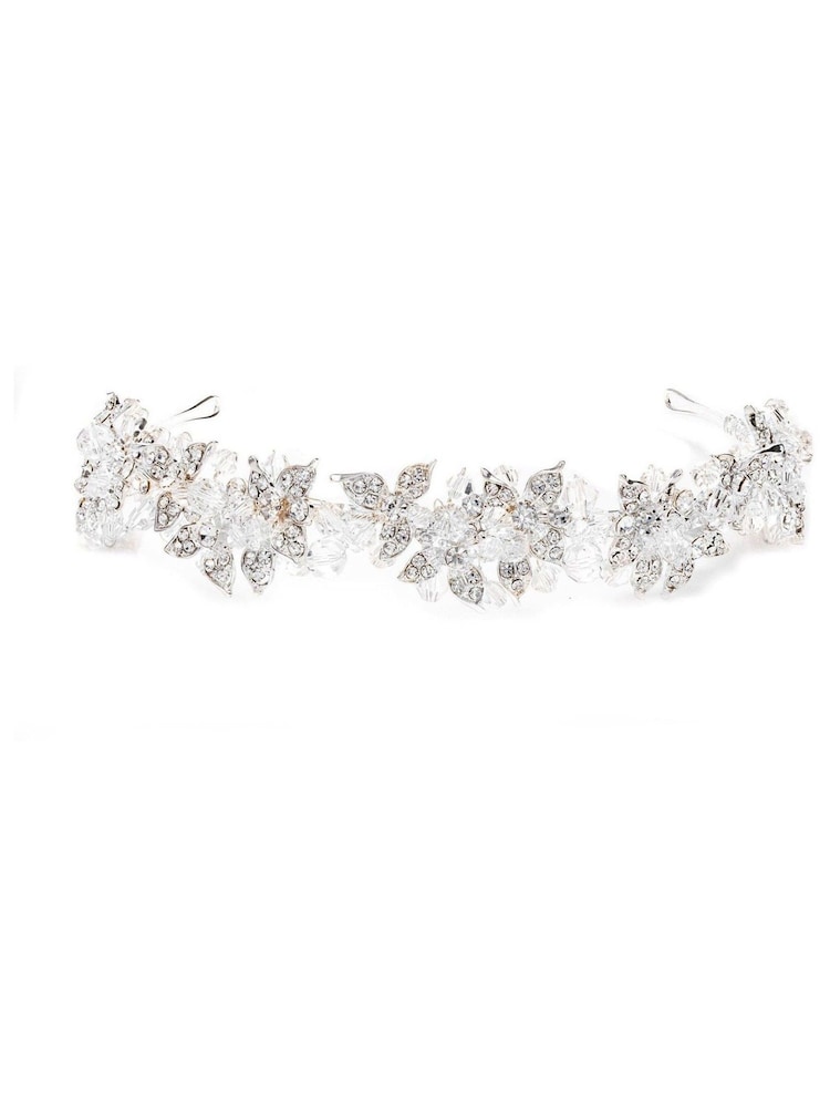 Jon Richard Silver Plated Emery Leaf And Bead Statement Gift Pouch Headband - Image 1 of 3