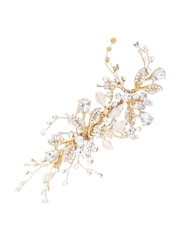 Jon Richard Gold Plated Harmony Leaf And Crystal Gift Pouch Sprig Clip - Image 1 of 3