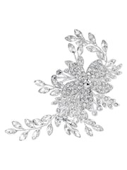 Jon Richard Silver Tone Darcey Pave Leaf Gift Slide - Image 1 of 3