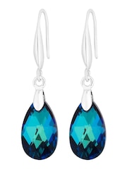 Jon Richard Silver Tone Radiance Collection Fish Hoops Drop Earrings - Image 1 of 2