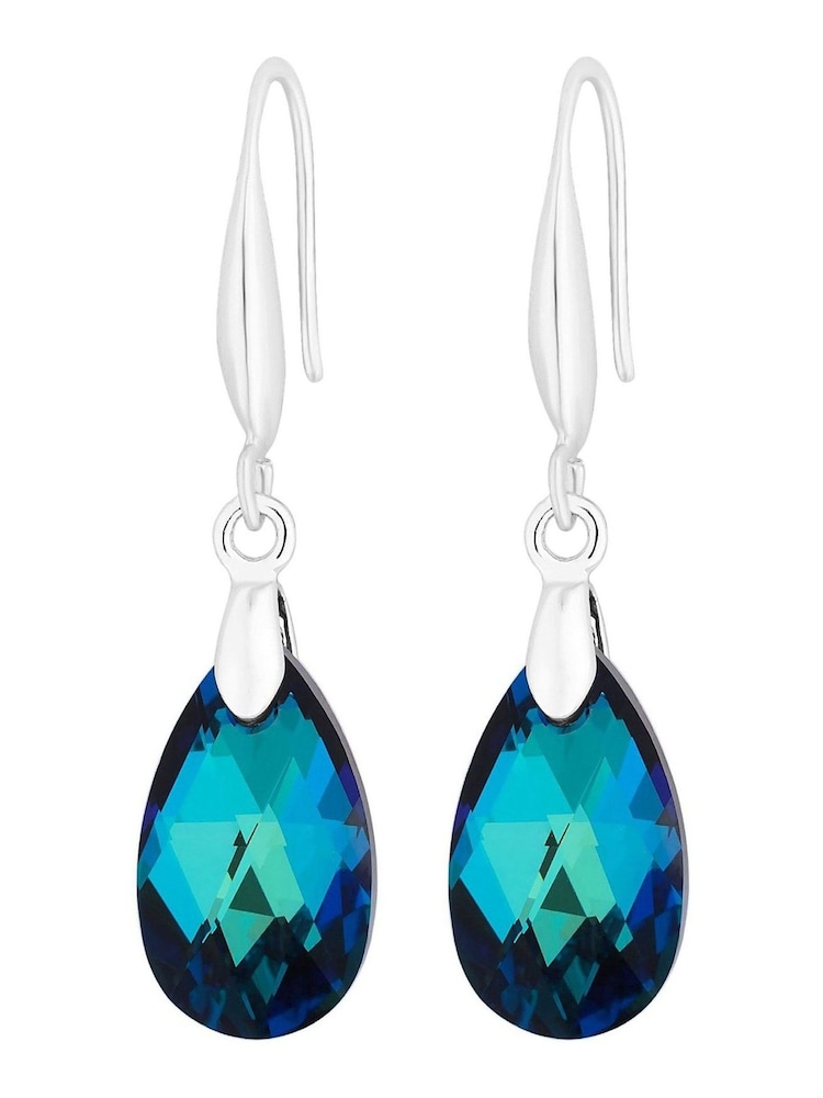 Jon Richard Silver Tone Radiance Collection Fish Hoops Drop Earrings - Image 1 of 2
