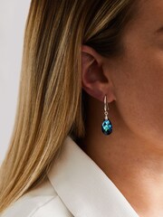 Jon Richard Silver Tone Radiance Collection Fish Hoops Drop Earrings - Image 2 of 2