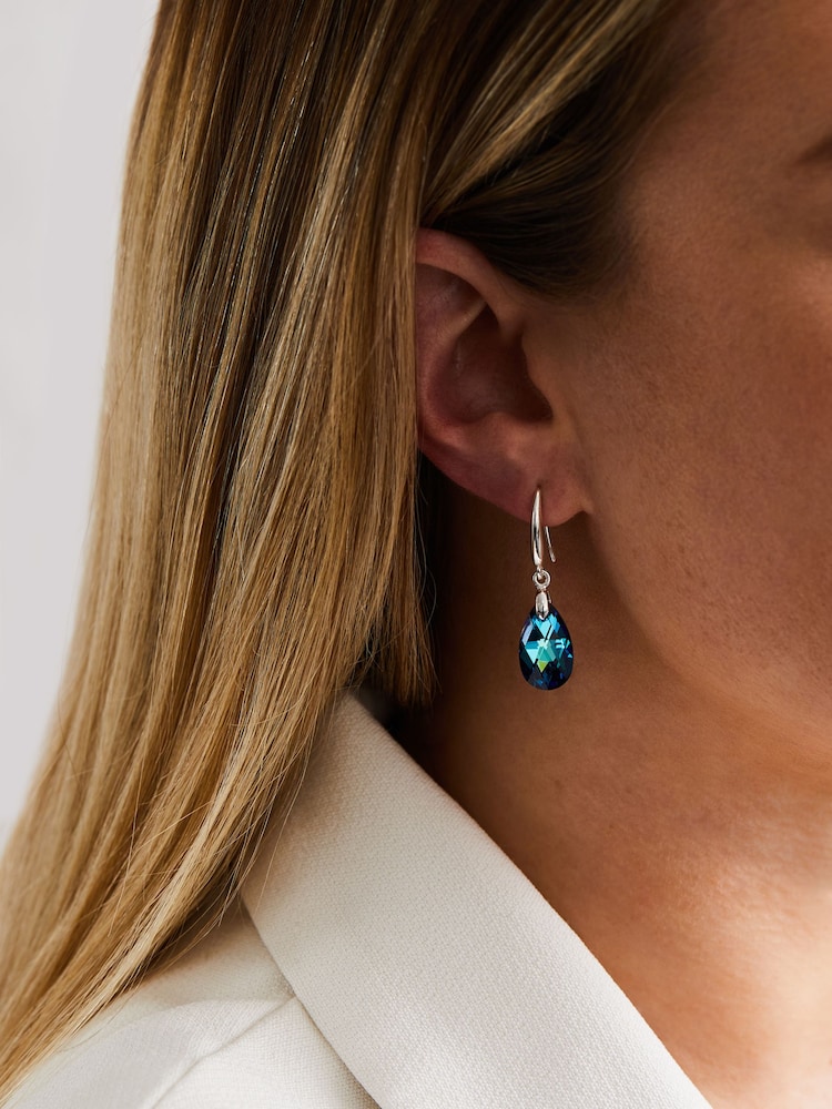 Jon Richard Silver Tone Radiance Collection Fish Hoops Drop Earrings - Image 2 of 2