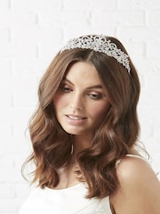 Jon Richard Silver Tone Bridal Diamante Tiara - Image 5 of 6