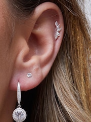 Simply Silver Sterling Silver Tone 925 White Cubic Zirconia Clara Drop Earrings - Image 4 of 4