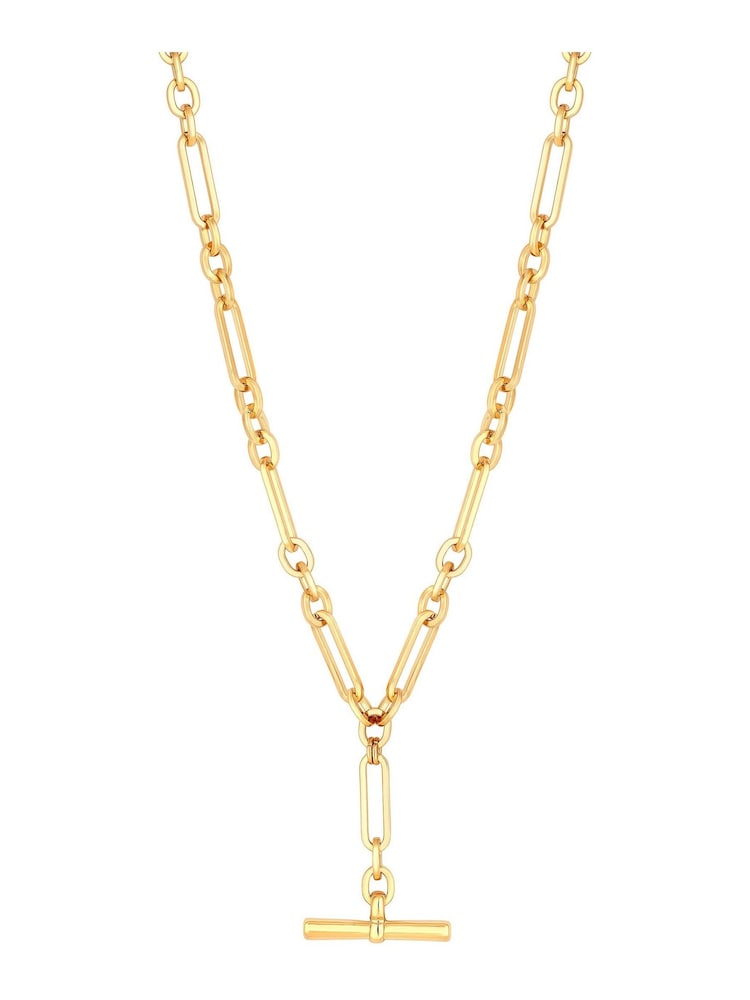 Jon Richard Gold Tone Polished T Bar Necklace - Image 1 of 3