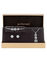 Jon Richard Silver Tone Opal Trio Gift Boxed Set - Image 1 of 4