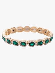 Jon Richard Green Emerald Crystal Rectangle Stretch Bracelet - Image 4 of 4