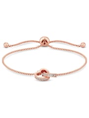Jon Richard Gold Tone Crystal Heart Bracelet - Image 1 of 1