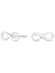 Simply Silver Sterling Silver Tone 925 Infinity Stud Earrings - Image 1 of 1