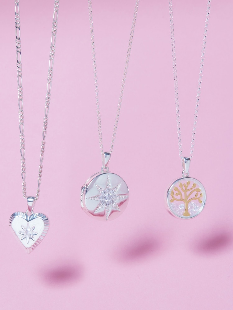 Simply Silver Sterling Silver Tone 14ct Rose Gold Plated 925 Tree of Love Shaker Pendant Necklace - Image 1 of 2
