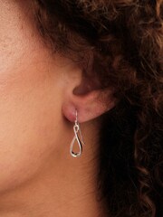 Simply Silver Sterling Silver Tone 925 Infinity Drop Earrings - Image 2 of 3