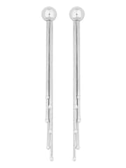 Simply Silver Sterling Silver Tone 925 Slinky Multi Strand Tassel Drop Earrings - Image 1 of 2